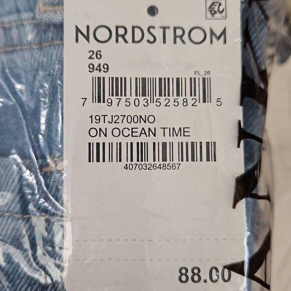 BLANK NYC The Baxter Ribcage Straight Leg Crop Pant Jeans On Ocean Time 26 - Picture 13 of 13